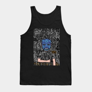 Pixel Serenity" - Unique MaleMask NFT with PixelEye Color and Light Aesthetics Tank Top